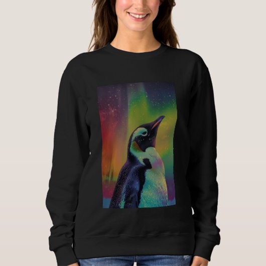 Sweatshirt Funny Inspirational Penguin Retro Graphic Vintage (Devant)