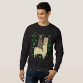 Sweatshirt Funny Irish Sloth Llama St patrick (Devant entier)