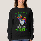 Sweatshirt Funny Jour de la Saint Patrick 2e grade Squad Unic (Devant)