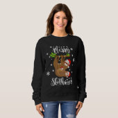 Sweatshirt Funny Joyeux Noël Slothmas (Devant entier)