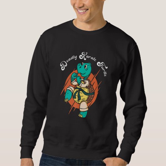 Sweatshirt Funny Karate Turtle Mortelle Tortoise Combat Sport (Devant)