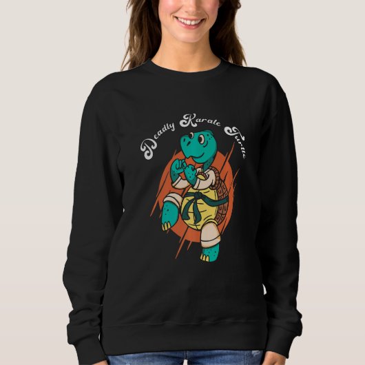 Sweatshirt Funny Karate Turtle Mortelle Tortoise Combat Sport (Devant)