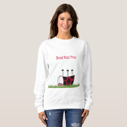 Sweatshirt Funny Ladybug Dead Bug Yoga Pose (Devant entier)