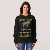 Sweatshirt Funny Lazy Sloth Art Collecte (Devant entier)