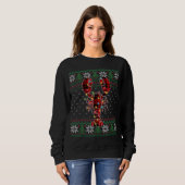 Sweatshirt Funny Lobster Ugly Sweater Christmas Animals Light (Devant entier)