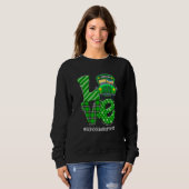 Sweatshirt Funny Love School Bus Driver Happy St Patrick's Da (Devant entier)