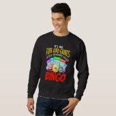 Sweatshirt funny lucky Bingo Outfit for Gambling Fans Retirem (Devant entier)