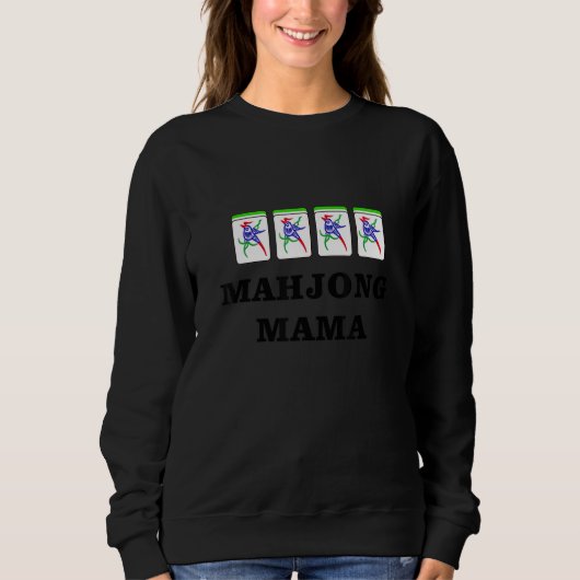 Sweatshirt Funny Mahjong Mama 1 (Devant)