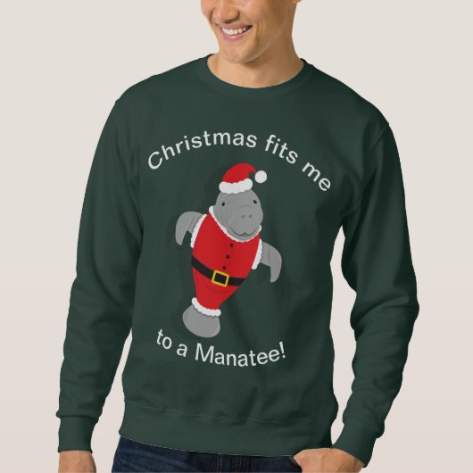Sweatshirt Funny Manatee Père Noël Noël (Devant)