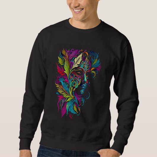 Sweatshirt Funny Mardi Gras Carnival parade with beads party  (Devant)