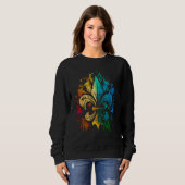Sweatshirt Funny Mardi Gras Carnival parade with beads party  (Devant entier)