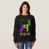 Sweatshirt Funny Mardi Gras Schnauzer Dog Dad Mom Mardi Gras (Devant entier)