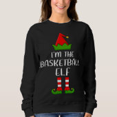 Sweatshirt Funny Matching Family Je suis The Basketball Elf C (Devant)