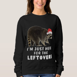 Sweatshirt Funny mignon Raccoon Noël Santa Hat pour Thanksg