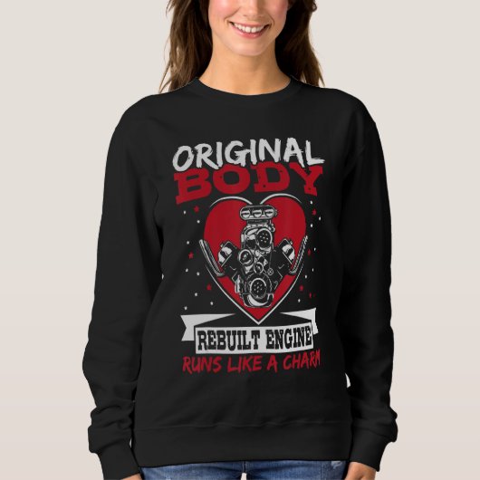 Sweatshirt Funny Open Heart Surgery, Original Body Rebuilt En (Devant)