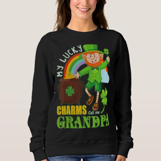 Sweatshirt Funny Paddy Day St patrick Lucky Charms Call Me G (Devant)