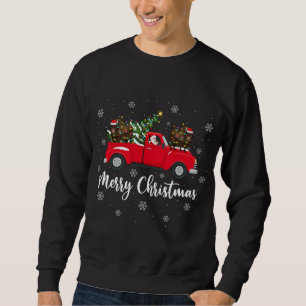 Sweatshirt Funny Père Noël équitation Arbre de Noël Camion Ya