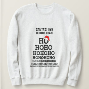 Sweatshirt Funny Père Noël Eye Doctor Pun Joke Chart Noël