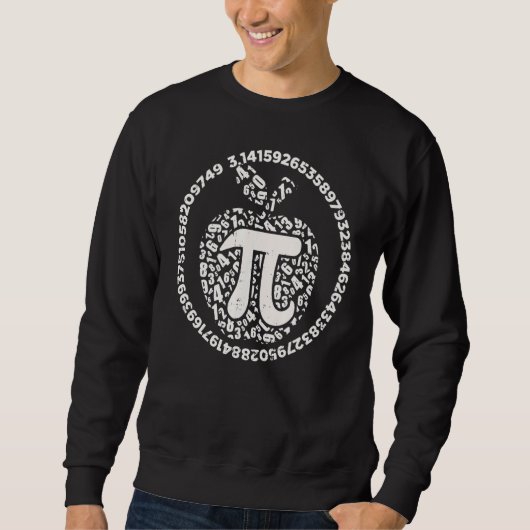 Sweatshirt Funny Pi Day Apple 3 14 Enseignant en mathématique (Devant)