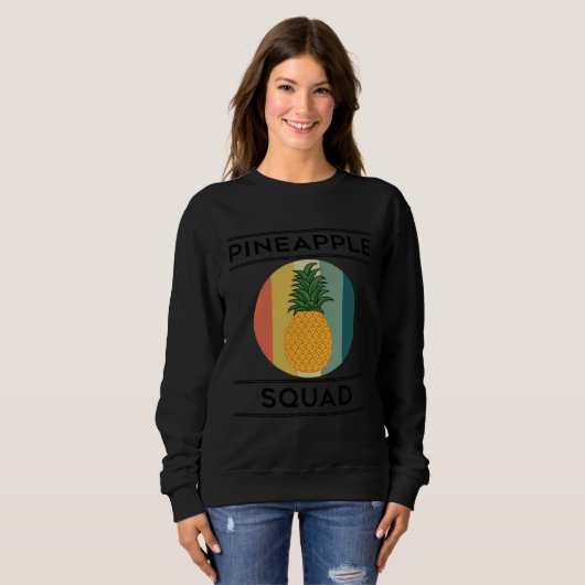 Sweatshirt Funny Pineapple Squad Ironic Team Fruits (Devant entier)