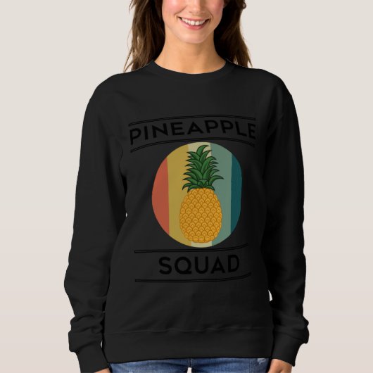 Sweatshirt Funny Pineapple Squad Ironic Team Fruits (Devant)