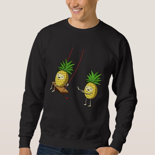 Sweatshirt Funny Pineapples Swinging Lover Cute Swinger Men W (Devant)