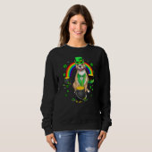 Sweatshirt Funny Pit Bull Leprechaun Shamrock St Patrick's Da (Devant entier)