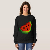 Sweatshirt Funny Pixel Watermelon - Retro 8 - Bit Arcade Game (Devant entier)