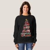 Sweatshirt Funny Pompier Arbre Camion de feu Noël Joyeux Noël (Devant entier)