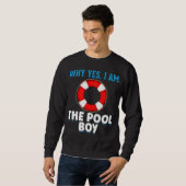 Sweatshirt Funny Pool Humour de nageur garçon (Devant entier)
