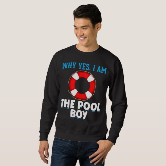 Sweatshirt Funny Pool Humour de nageur garçon (Devant entier)