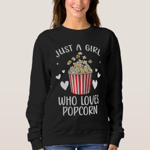 Sweatshirt Funny Popcorn Art Girls Femmes Enfants Popcorn Cor