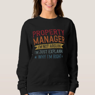 Sweatshirt Funny Profession Cote Gestionnaire de propriétés