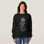 Sweatshirt Funny Punk Rock Chat Rock et Roll Cat (Devant entier)