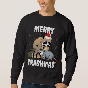 Sweatshirt Funny Raccoon Street Animal Merry Trashmas Festive