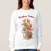 Sweatshirt Funny Reindeer Games Christmas Hoodie (Devant)