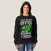 Sweatshirt Funny Retraité 2021 Plan de retraite de golf Gag c (Devant entier)