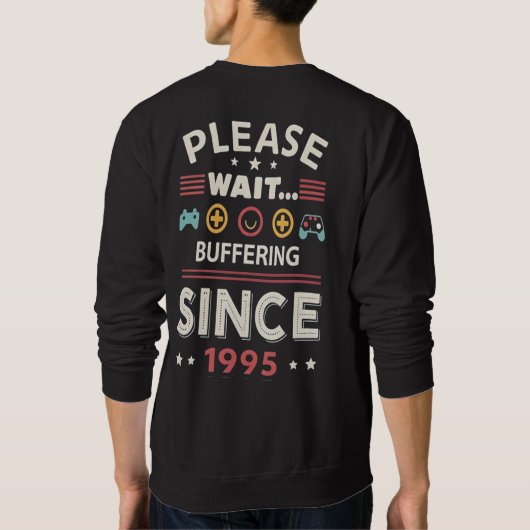 Sweatshirt Funny Retro Pixel Art T-Shirt | Buffering Since 90 (Dos)