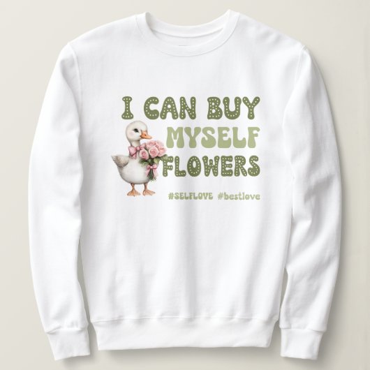 Sweatshirt Funny Saint Valentin Amour de soi (Design devant)