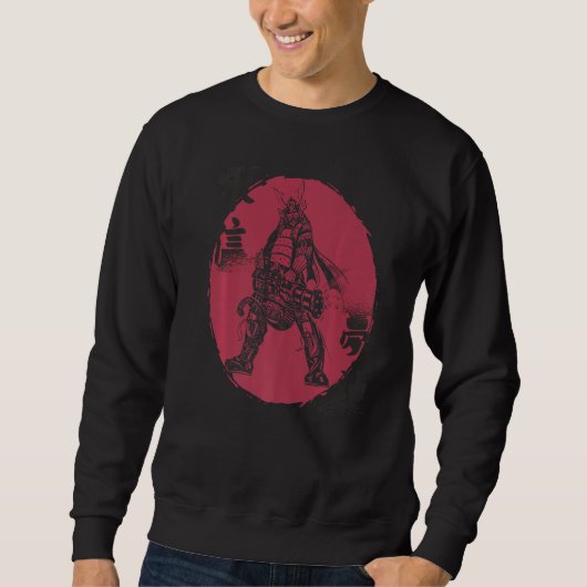 Sweatshirt Funny Samurai with Gatling Japanese Warrior Bloods (Devant)
