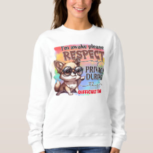 Sweatshirt Funny sarcasme réveiller chien d'art des mots