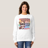 Sweatshirt Funny sarcasme réveiller chien d'art des mots (Devant entier)
