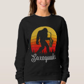 Sweatshirt Funny Saxophone Design, Saxsquatch, Sci-Fi Woodwin (Devant)