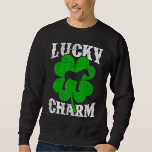 Sweatshirt Funny Shamrock Feuille Lucky Charm Mule St Patrick