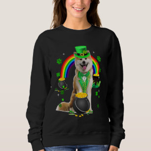 Sweatshirt Funny Shiba Inud Leprechaun Shamrock St Patrick's