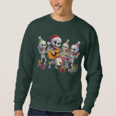 Sweatshirt Funny Skeleton Band Christmas & New Year – 3D Cart (Devant)