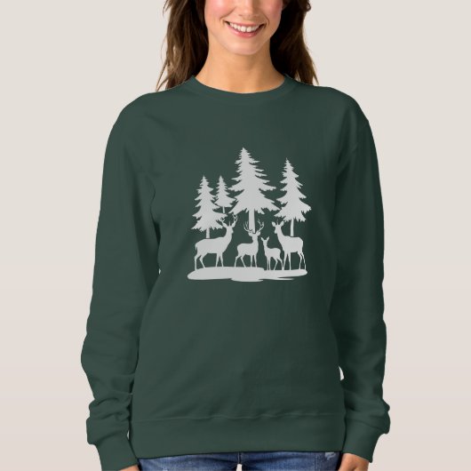 Sweatshirt Funny Skinny Pine Tree Randonnée d'été Camping (Devant)