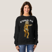 Sweatshirt Funny Sloth Kung Fu Nap Sloth Lazy (Devant entier)