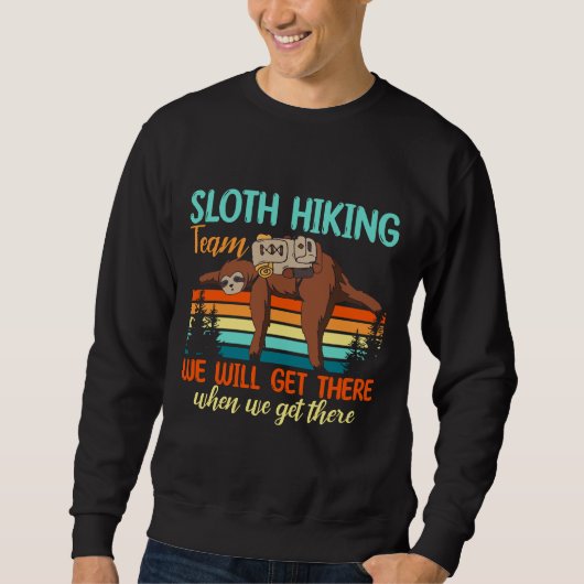 Sweatshirt Funny Sloth Randonnée Team Travel (Devant)
