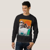 Sweatshirt Funny Sloth Riding Llama Dans (Devant entier)